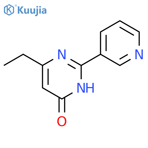 6-ethyl-2-(pyridin-3-yl)-3,4-dihydropyrimidin-4-one structure