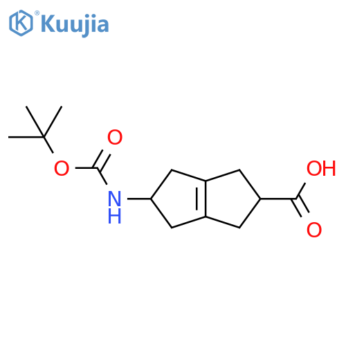 5-{(tert-butoxy)carbonylamino}-1,2,3,4,5,6-hexahydropentalene-2-carboxylic acid structure