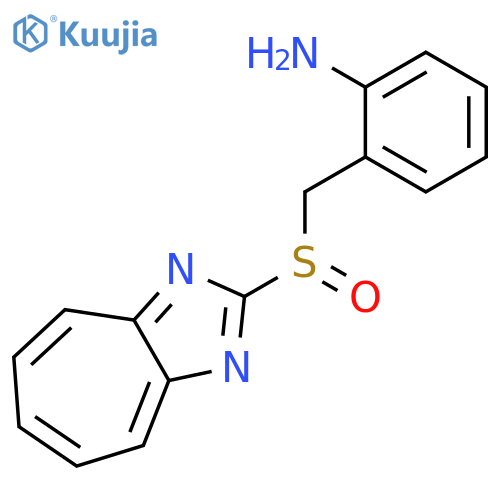 Benzenamine, 2-[(2-cycloheptimidazolylsulfinyl)methyl]- structure
