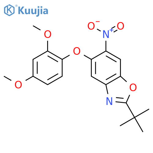 Benzoxazole, 5-(2,4-dimethoxyphenoxy)-2-(1,1-dimethylethyl)-6-nitro- structure