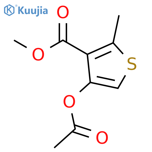 3-Thiophenecarboxylic acid, 4-(acetyloxy)-2-methyl-, methyl ester structure