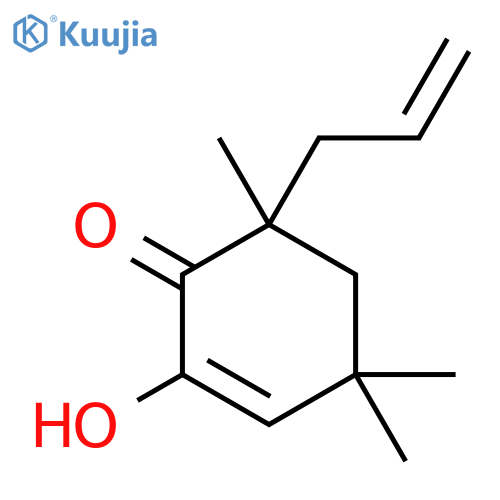 2-Cyclohexen-1-one, 2-hydroxy-4,4,6-trimethyl-6-(2-propenyl)- structure