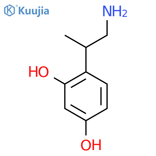4-(1-aminopropan-2-yl)benzene-1,3-diol structure