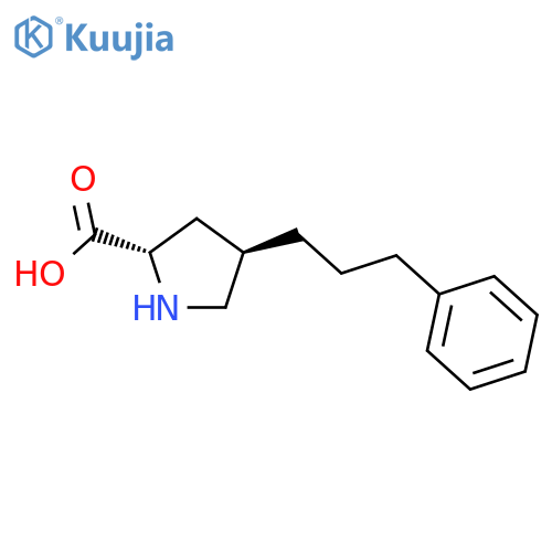 (2S,4R)-4-(3-phenylpropyl)pyrrolidine-2-carboxylic Acid structure