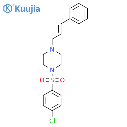 1-(4-Chlorophenyl)sulfonyl-4-[(E)-3-phenylprop-2-enyl]piperazine structure