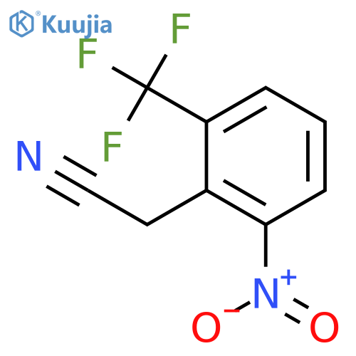 Benzeneacetonitrile, 2-nitro-6-(trifluoromethyl)- structure