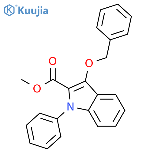 1H-Indole-2-carboxylic acid, 1-phenyl-3-(phenylmethoxy)-, methyl ester structure