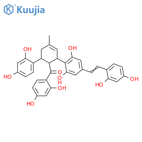Methanone,(2,4-dihydroxyphenyl)[(1S,2R,6R)-6-(2,4-dihydroxyphenyl)-2-[4-[(1E)-2-(2,4-dihydroxyphenyl)ethenyl]-2,6-dihydroxyphenyl]-4-methyl-3-cyclohexen-1-yl]- structure