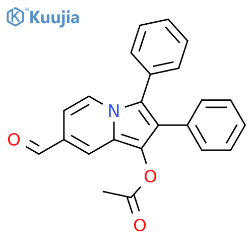 7-Indolizinecarboxaldehyde, 1-(acetyloxy)-2,3-diphenyl- structure