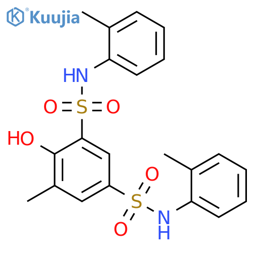 1,3-Benzenedisulfonamide, 4-hydroxy-5-methyl-N,N'-bis(2-methylphenyl)- structure