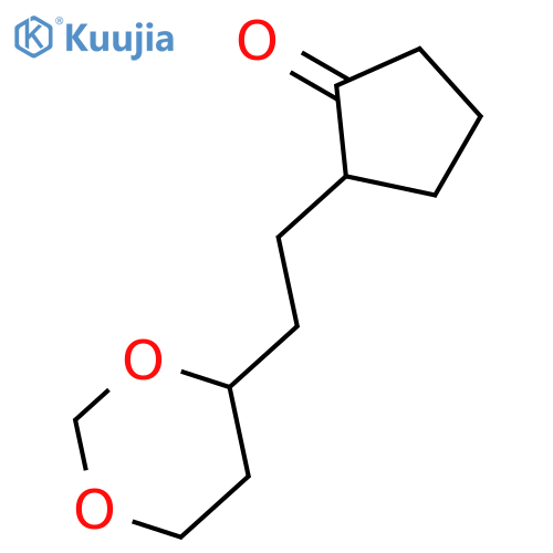 Cyclopentanone, 2-[2-(1,3-dioxan-4-yl)ethyl]- structure