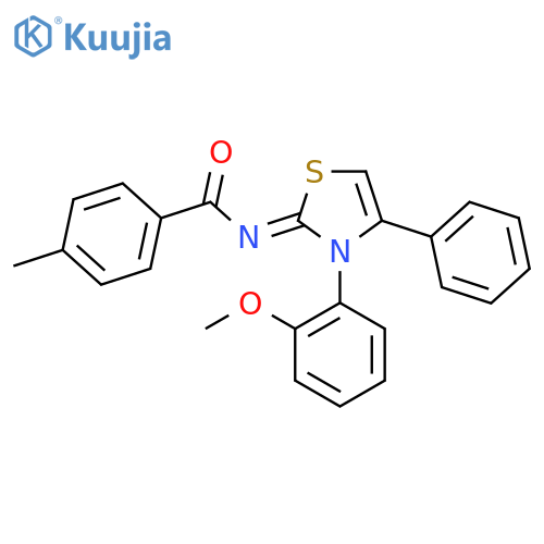 Benzamide, N-[3-(2-methoxyphenyl)-4-phenyl-2(3H)-thiazolylidene]-4-methyl- structure