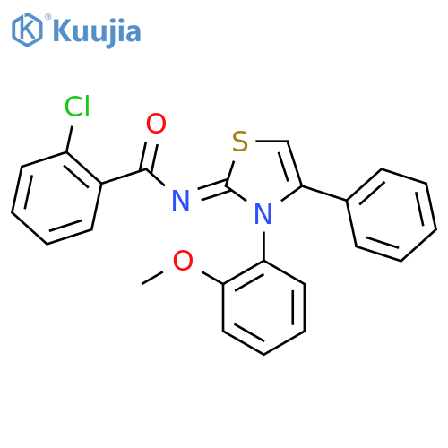 2-Chloro-N-[3-(2-methoxyphenyl)-4-phenyl-2(3H)-thiazolylidene]-benzamide structure