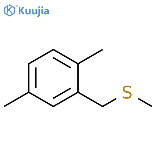 Benzene, 1,4-dimethyl-2-[(methylthio)methyl]- structure