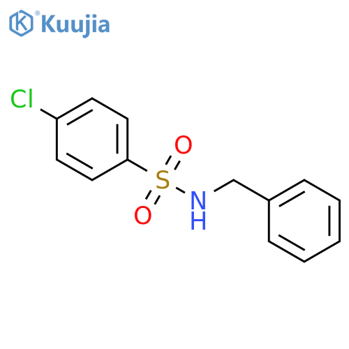 Benzenesulfonamide,4-chloro-N-(phenylmethyl)- structure