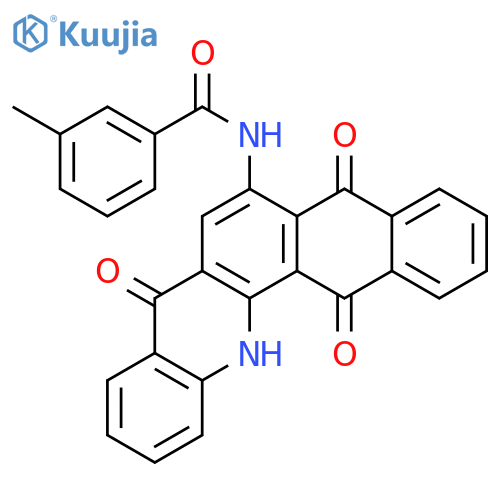 Benzamide,3-methyl-N-(5,8,13,14-tetrahydro-5,8,14-trioxonaphth[2,3-c]acridin-6-yl)- structure