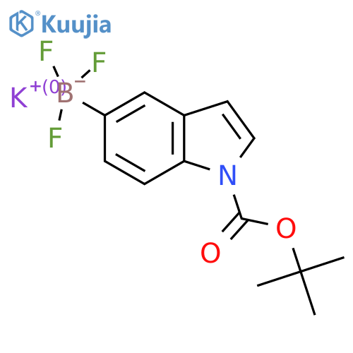 potassium {1-(tert-butoxy)carbonyl-1H-indol-5-yl}trifluoroboranuide structure