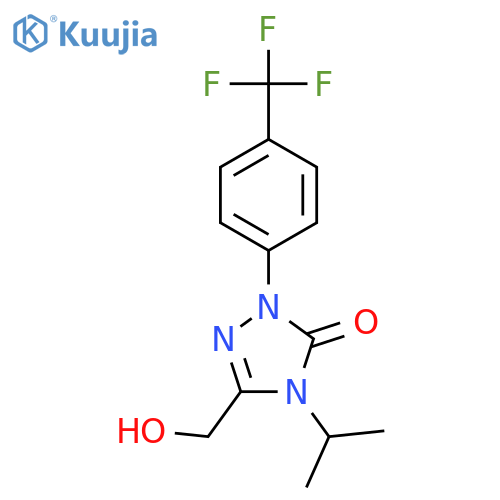 3-(Hydroxymethyl)-4-isopropyl-1-(4-(trifluoromethyl)phenyl)-1H-1,2,4-triazol-5(4H)-one structure