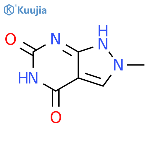 2-methyl-2H,4H,5H,6H,7H-pyrazolo[3,4-d]pyrimidine-4,6-dione structure