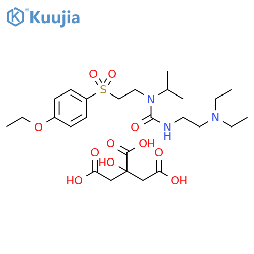 Urea, N'-[2-(diethylamino)ethyl]-N-[2-[(4-ethoxyphenyl)sulfonyl]ethyl]-N-(1-methylethyl)-, 2-hydroxy-1,2,3-propanetricarboxylate (1:1) structure