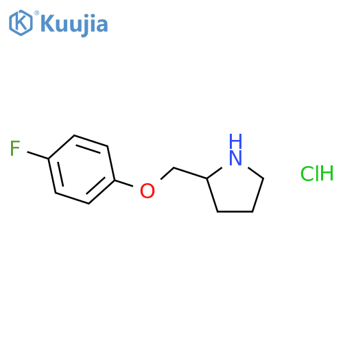 2-((4-fluorophenoxy)methyl)pyrrolidine hydrochloride structure