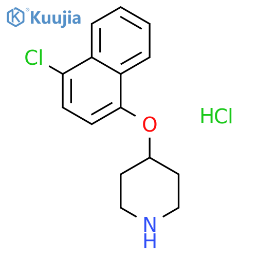 4-(4-Chloro-1-naphthyl)oxypiperidinehydrochloride structure