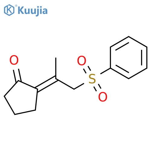 Cyclopentanone, 2-[1-methyl-2-(phenylsulfonyl)ethylidene]-, (E)- structure