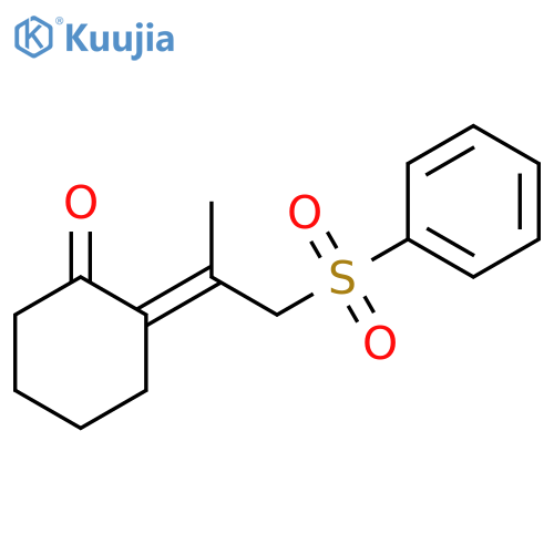 Cyclohexanone, 2-[1-methyl-2-(phenylsulfonyl)ethylidene]-, (E)- structure