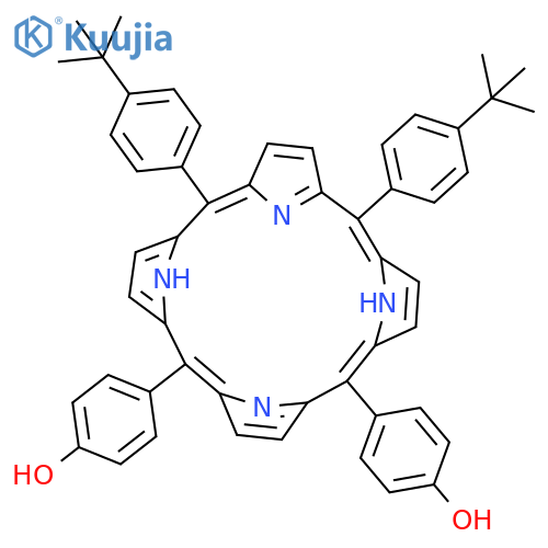 Phenol, 4,4'-[15,20-bis[4-(1,1-dimethylethyl)phenyl]-21H,23H-porphine-5,10-diyl]bis- structure