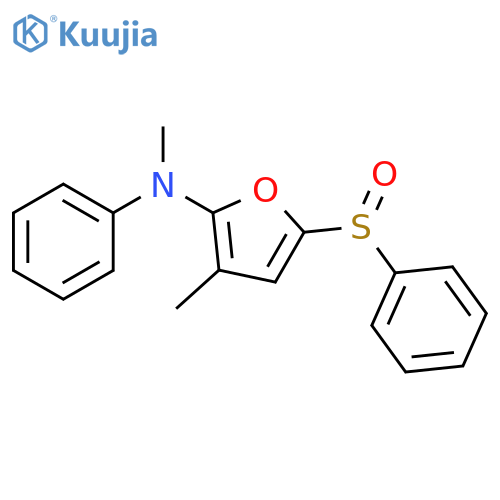 2-Furanamine, N,3-dimethyl-N-phenyl-5-(phenylsulfinyl)- structure