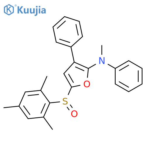 2-Furanamine, N-methyl-N,3-diphenyl-5-[(2,4,6-trimethylphenyl)sulfinyl]- structure