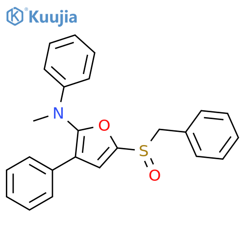 2-Furanamine, N-methyl-N,3-diphenyl-5-[(phenylmethyl)sulfinyl]- structure