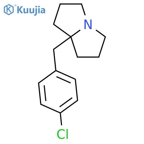 1H-Pyrrolizine, 7a-[(4-chlorophenyl)methyl]hexahydro- structure