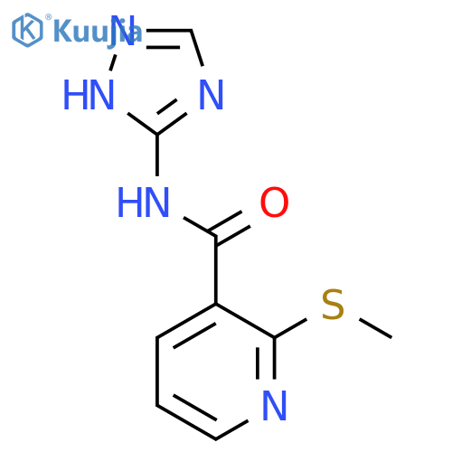 2-(methylsulfanyl)-N-(4H-1,2,4-triazol-3-yl)pyridine-3-carboxamide structure