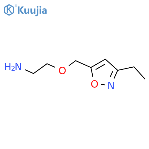 2-(3-ethyl-1,2-oxazol-5-yl)methoxyethan-1-amine structure