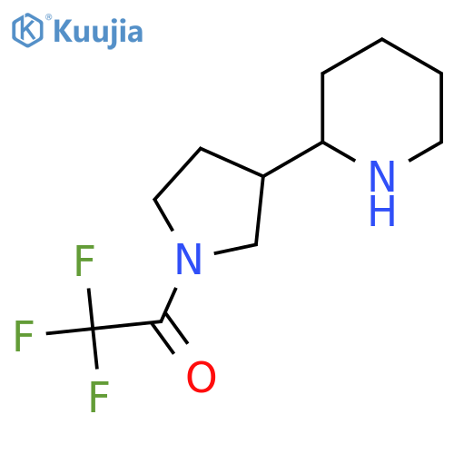 2,2,2-trifluoro-1-3-(piperidin-2-yl)pyrrolidin-1-ylethan-1-one structure