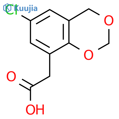 2-(6-chloro-2,4-dihydro-1,3-benzodioxin-8-yl)acetic acid structure