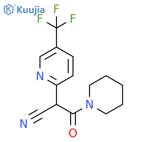 3-Oxo-3-(piperidin-1-yl)-2-5-(trifluoromethyl)pyridin-2-ylpropanenitrile structure