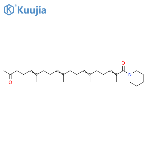 Piperidine,1-(2,6,10,14-tetramethyl-1,18-dioxo-2,6,10,14-nonadecatetraenyl)- structure
