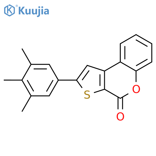 4H-Thieno[2,3-c][1]benzopyran-4-one, 2-(3,4,5-trimethylphenyl)- structure