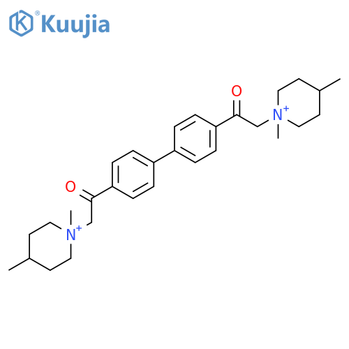 Piperidinium, 1,1'-[[1,1'-biphenyl]-4,4'-diylbis(2-oxo-2,1-ethanediyl)]bis[1,4-dimethyl- structure