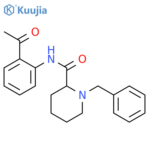 2-Piperidinecarboxamide, N-(2-acetylphenyl)-1-(phenylmethyl)- structure