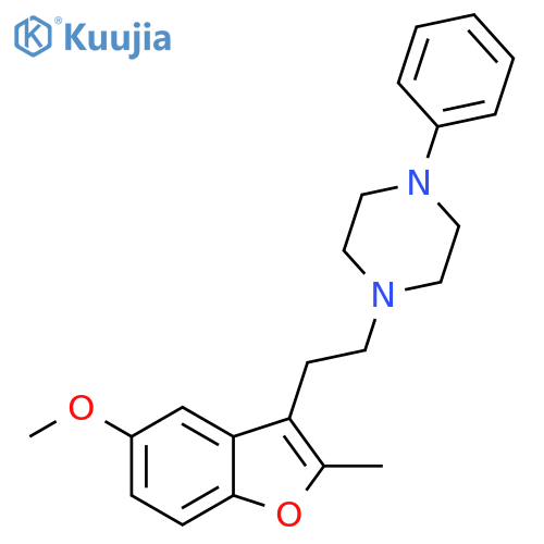 Piperazine,1-[2-(5-methoxy-2-methyl-3-benzofuranyl)ethyl]-4-phenyl- structure