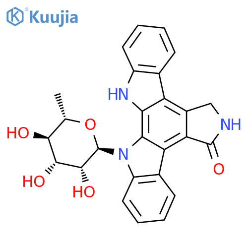 13-(6-deoxy-alpha-L-mannopyranosyl)-6,7,12,13-tetrahydro-5H-indolo[2,3-a]pyrrolo[3,4-c]carbazol-5-one structure