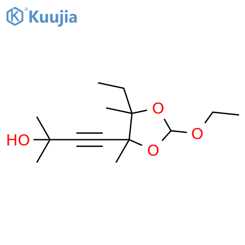 3-Butyn-2-ol,4-(2-ethoxy-5-ethyl-4,5-dimethyl-1,3-dioxolan-4-yl)-2-methyl- structure