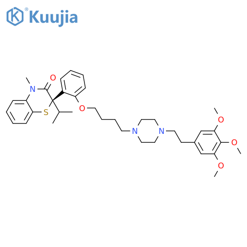 2H-1,4-Benzothiazin-3(4H)-one,4-methyl-2-(1-methylethyl)-2-[2-[4-[4-[2-(3,4,5-trimethoxyphenyl)ethyl]-1-piperazinyl]butoxy]phenyl]-,(R)- (9CI) structure