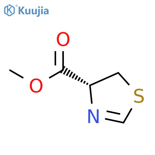 4-Thiazolecarboxylicacid, 4,5-dihydro-, methyl ester, (4R)- structure
