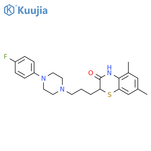 2H-1,4-Benzothiazin-3(4H)-one,2-[3-[4-(4-fluorophenyl)-1-piperazinyl]propyl]-5,7-dimethyl- structure
