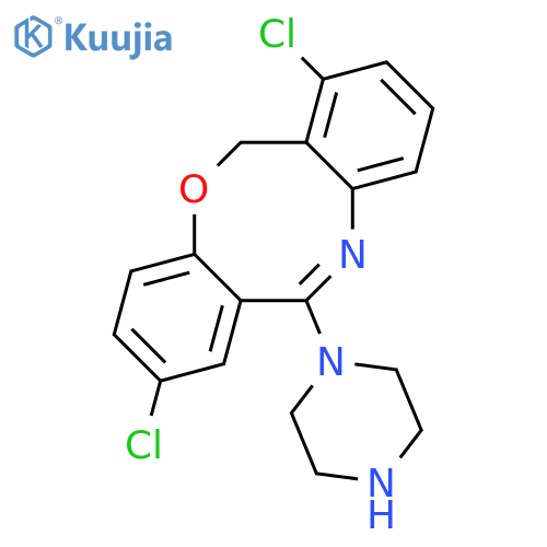 6H-Dibenz[b,f][1,5]oxazocine, 2,7-dichloro-12-(1-piperazinyl)- structure