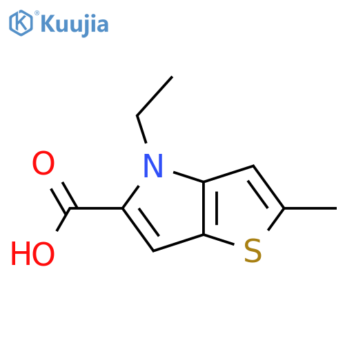 4-Ethyl-2-methyl-4H-thieno[3,2-b]pyrrole-5-carboxylic acid structure